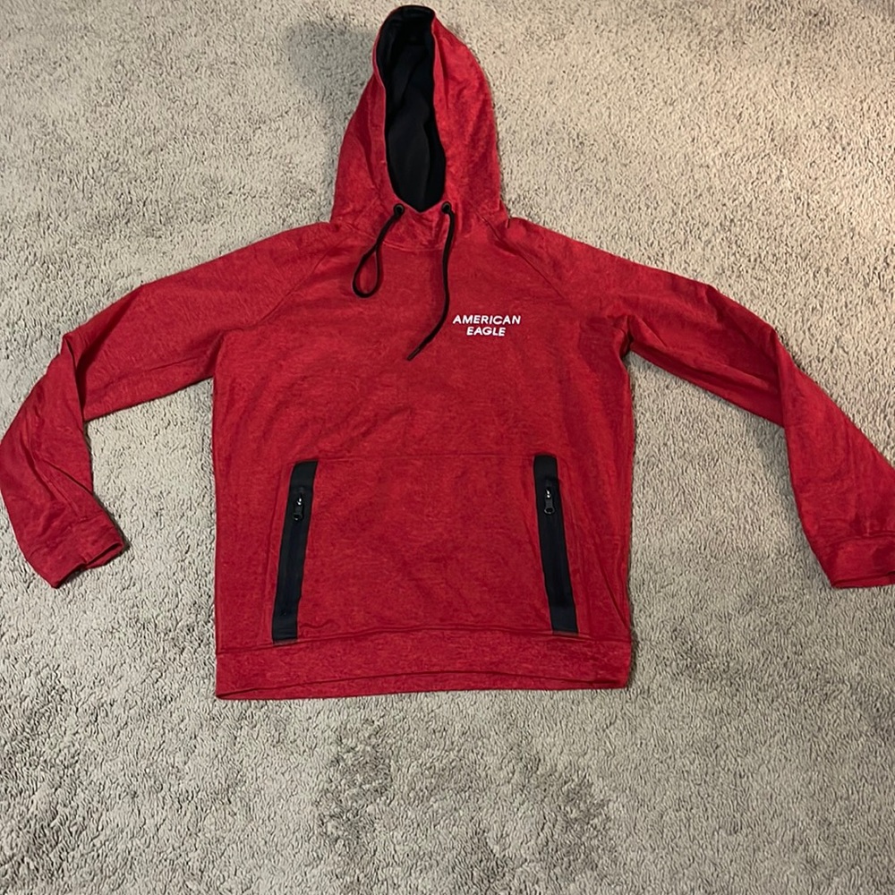 American Eagle boys- small red hoodie pullover